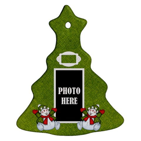 Five Little Snowmen Tree Ornament 1 By Lisa Minor Front