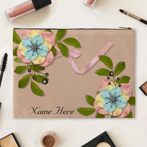 Xl Cosmetic Case: Big Flowers10 By Jennyl Back
