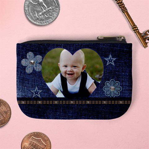 Dark Denim Mini Coin Purse By Lil Back