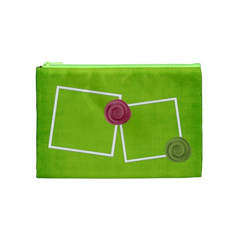 Green Cosmetic Bag (m) By Elena Petrova Front