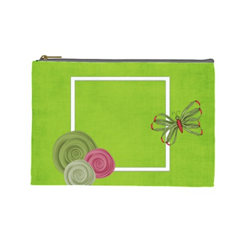 Green Cosmetic Bag (l) By Elena Petrova Front