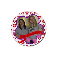 ambur and erin - Rubber Coaster (Round)