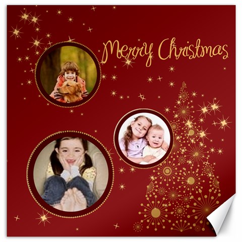 Merry Christmas By Wood Johnson 15.2 x15.41  Canvas - 1