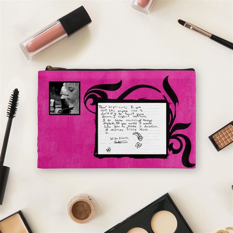 Autumn Notes Medium Cosmetic Bag By Lisa Fulton Front