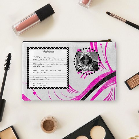 Autumn Notes Medium Cosmetic Bag By Lisa Fulton Back