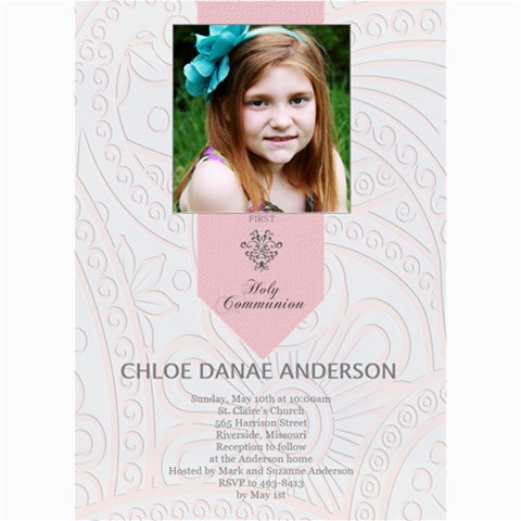 First Communion Card  By Lana Laflen 7 x5  Photo Card - 1