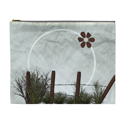 Crossing Winter Xl Cosmetic Bag By Lisa Minor Front