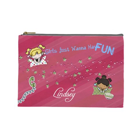 Girly Fun Cosmetic Bag By Lana Laflen Front