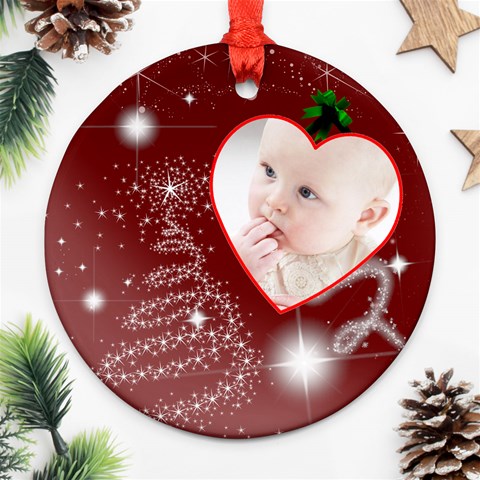 Christmas Collection Ornament (round) By Picklestar Scraps Front