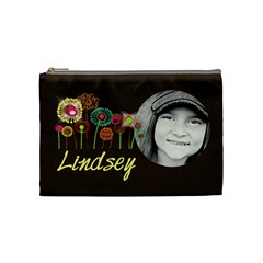 Brown-Flower  - Cosmetic Bag (Medium)