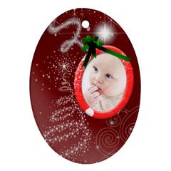 Christmas Collection Oval Ornament (two Sides)