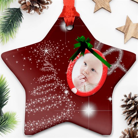 Christmas Collection Star Ornament (two Sides) By Picklestar Scraps Front
