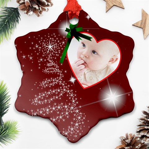Christmas Collection Snowflake Ornament (two Sides) By Picklestar Scraps Front
