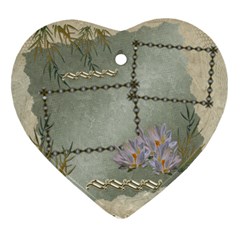 Neutral gold 2 side Heart ornament - Heart Ornament (Two Sides)