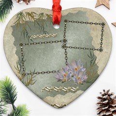 Neutral gold 2 side Heart ornament - Heart Ornament (Two Sides)