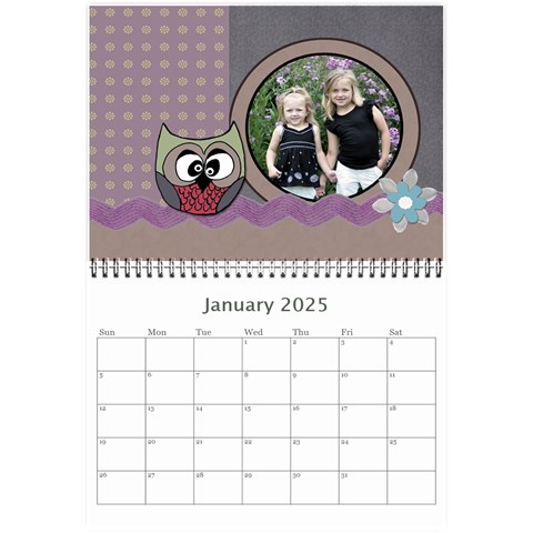 20253owlie Calendar By Amanda Bunn Jan 2025