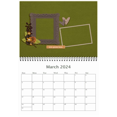 Mini Calendar: Love Of Family By Jennyl Mar 2024