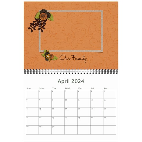 Mini Calendar: Love Of Family By Jennyl Apr 2024