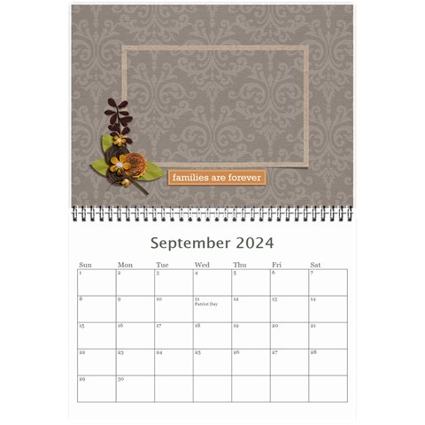 Mini Calendar: Love Of Family By Jennyl Sep 2024