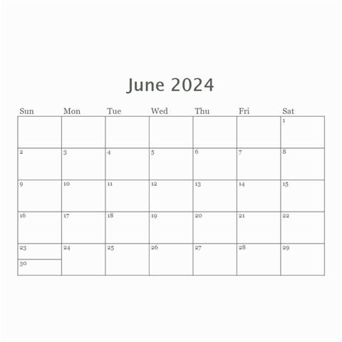 Modern Black And White Calendar 2024 (any Year) 8 5x6 By Deborah Dec 2024