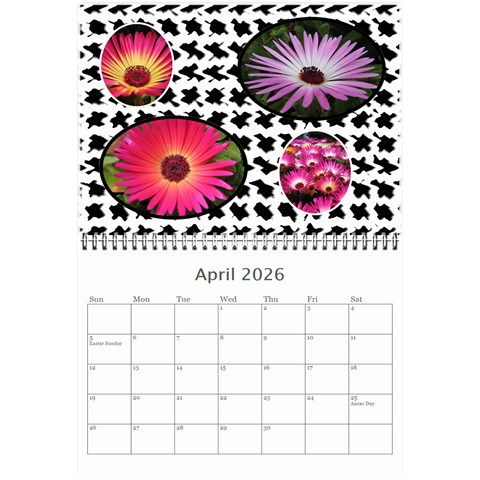 Modern Black And White Calendar 2026 (any Year) 8 5x6 By Deborah Apr 2026