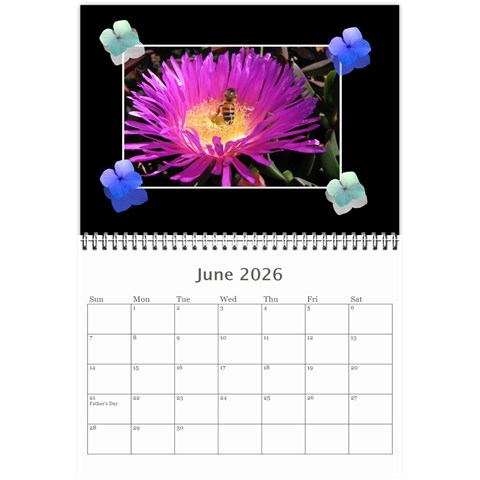 Modern Black And White Calendar 2026 (any Year) 8 5x6 By Deborah Jun 2026