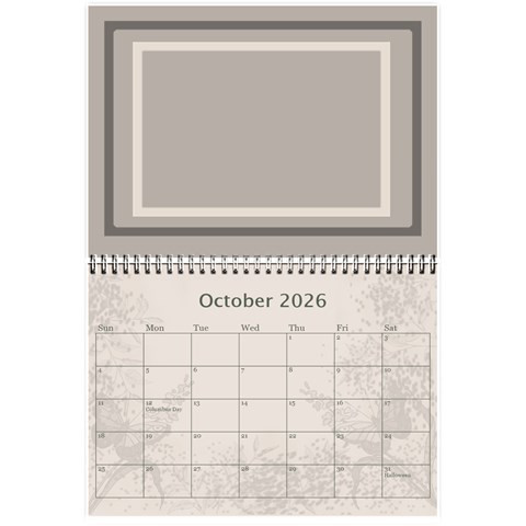 Coffee And Cream (any Year) 2026 Calendar 8 5x6 By Deborah Oct 2026