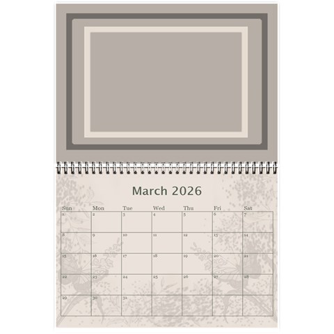 Coffee And Cream (any Year) 2026 Calendar 8 5x6 By Deborah Mar 2026