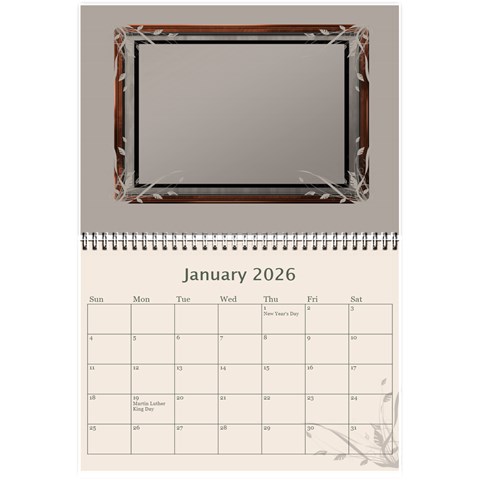 Cream Classic 2026 (any Year) Calendar 8 5x6 By Deborah Jan 2026