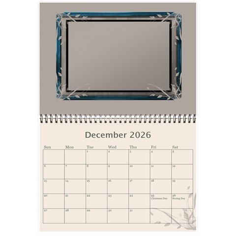 Cream Classic 2026 (any Year) Calendar 8 5x6 By Deborah Dec 2026