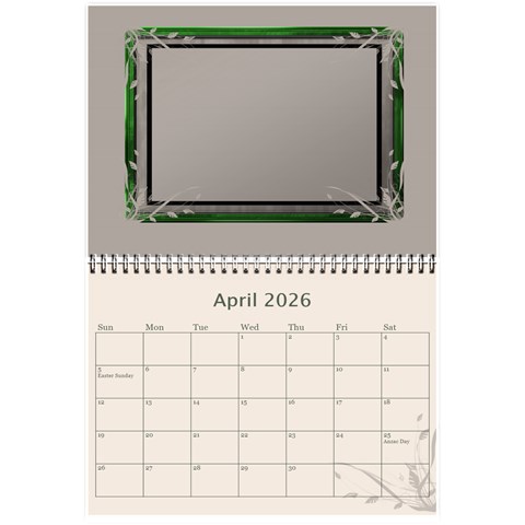 Cream Classic 2026 (any Year) Calendar 8 5x6 By Deborah Apr 2026