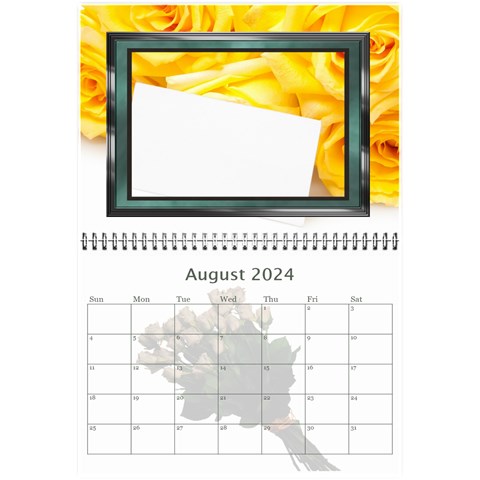 Roses For You (any Year) 2024 Calendar 8 5x6 By Deborah Aug 2024