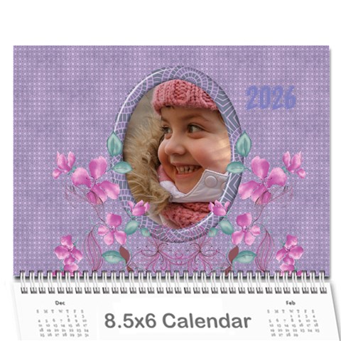 Pretty In Mauve 2026 (any Year)calendar, 8 5x6 By Deborah Cover