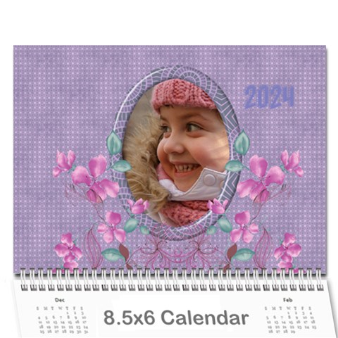 Pretty In Mauve 2024 (any Year)calendar, 8 5x6 By Deborah Cover