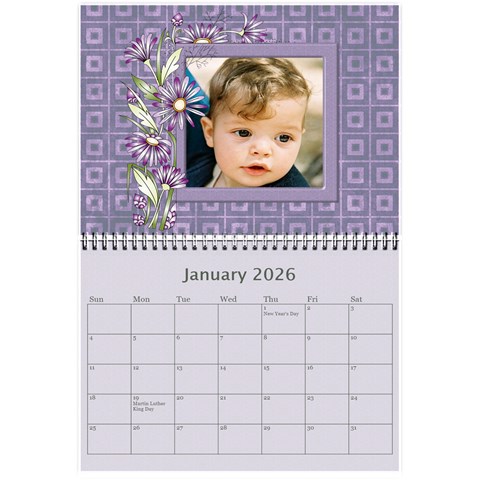 Pretty In Mauve 2026 (any Year)calendar, 8 5x6 By Deborah Jan 2026
