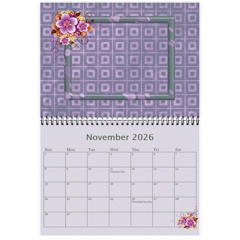 Pretty In Mauve 2026 (any Year)calendar, 8 5x6 By Deborah Nov 2026