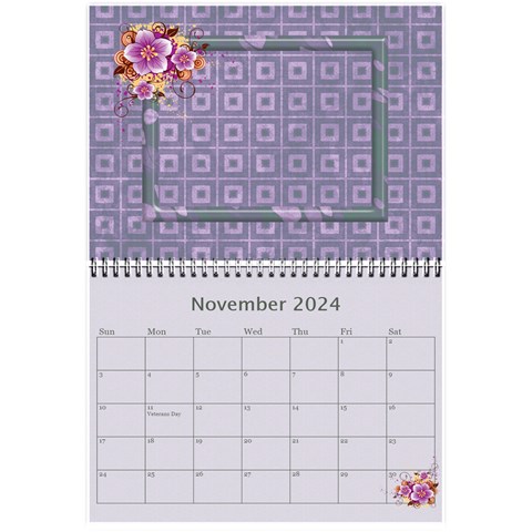 Pretty In Mauve 2024 (any Year)calendar, 8 5x6 By Deborah Nov 2024