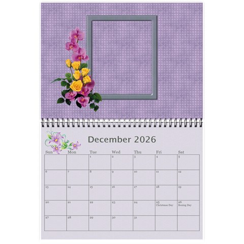 Pretty In Mauve 2026 (any Year)calendar, 8 5x6 By Deborah Dec 2026
