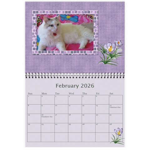 Pretty In Mauve 2026 (any Year)calendar, 8 5x6 By Deborah Feb 2026