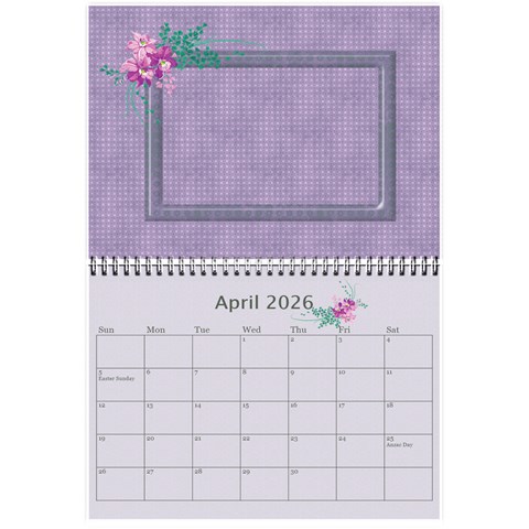 Pretty In Mauve 2026 (any Year)calendar, 8 5x6 By Deborah Apr 2026