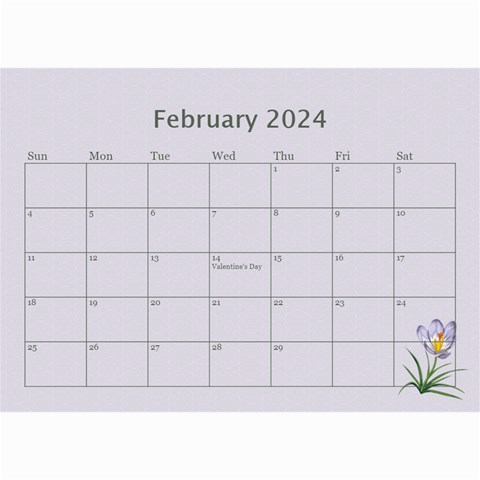 Pretty In Mauve 2024 (any Year)calendar, 8 5x6 By Deborah Apr 2024