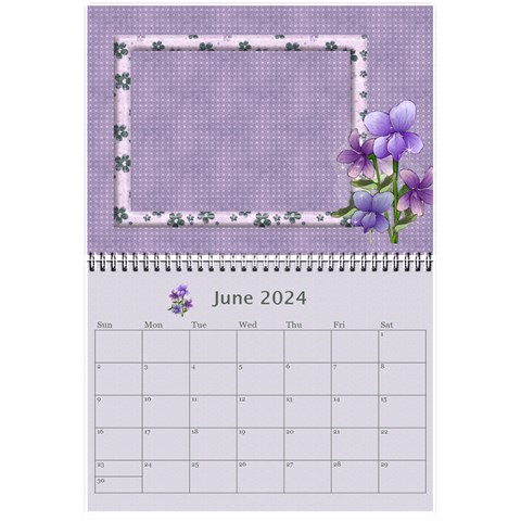 Pretty In Mauve 2024 (any Year)calendar, 8 5x6 By Deborah Jun 2024