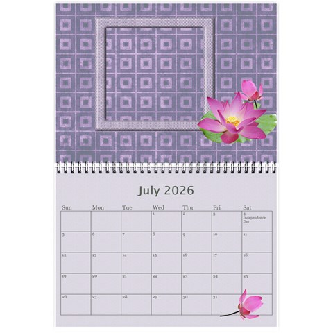 Pretty In Mauve 2026 (any Year)calendar, 8 5x6 By Deborah Jul 2026