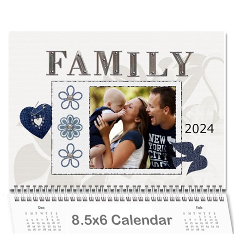 Family 8 5x6 Mini Wall Calendar By Lil Cover