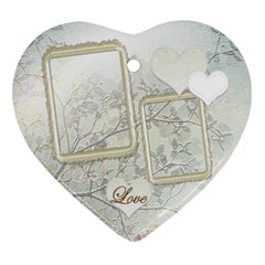 Wedding Love 2 side Heart ornament - Heart Ornament (Two Sides)