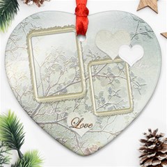 Wedding Love 2 side Heart ornament - Heart Ornament (Two Sides)