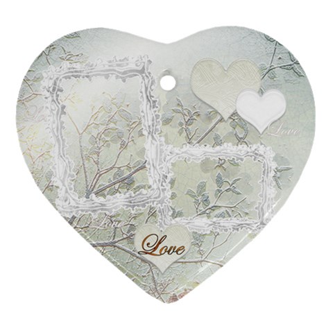 Wedding Love 2 Side Heart Ornament By Ellan Back