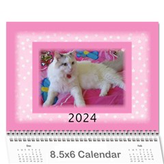 Pink Princess 2024 (any Year)Calendar 8.5x6 - Wall Calendar 8.5  x 6 