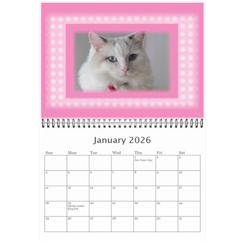 Pink Princess 2025 (any Year)calendar 8 5x6 By Deborah Jan 2025
