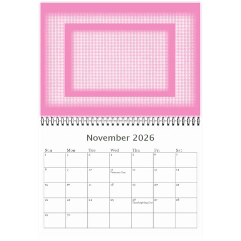 Pink Princess 2025 (any Year)calendar 8 5x6 By Deborah Nov 2025